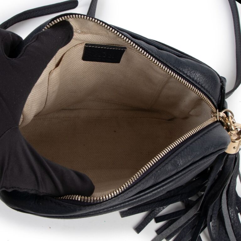 Gucci Navy Blue Soho Disco Camera Bag Labellov Buy and Sell Authentic Luxury