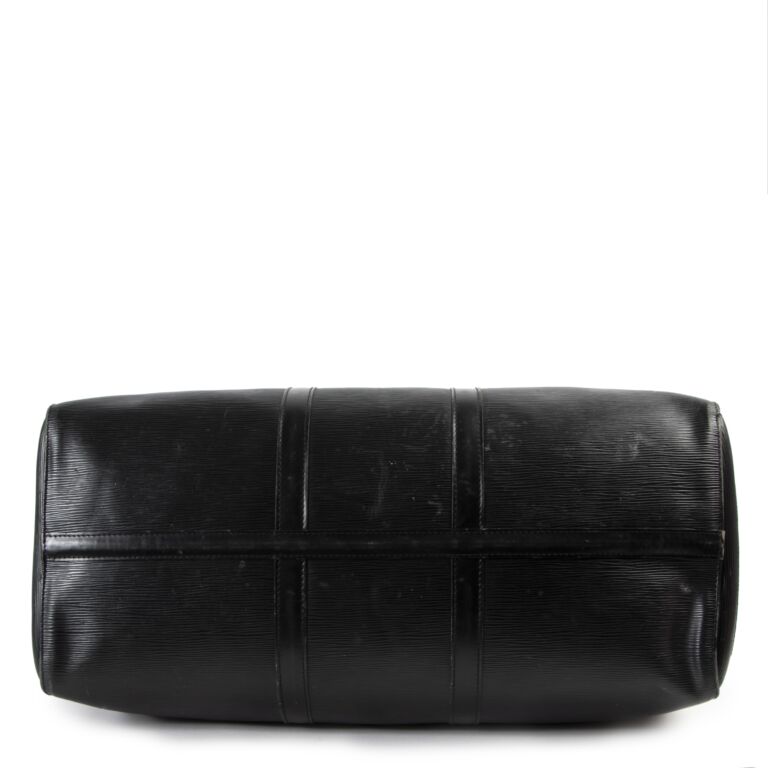 Keepall cloth travel bag Louis Vuitton Black in Cloth - 32819419