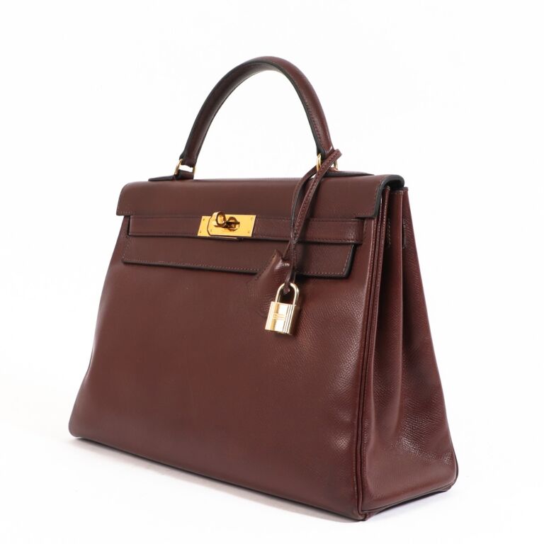 Herm s Kelly 32 Chocolate Veau Grain Lisse GHW Labellov Buy