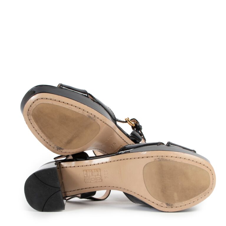 【PRADA】lady's サテン スリッパ スクエアトゥ brown／black $_12.JPG?set_id=880000500F