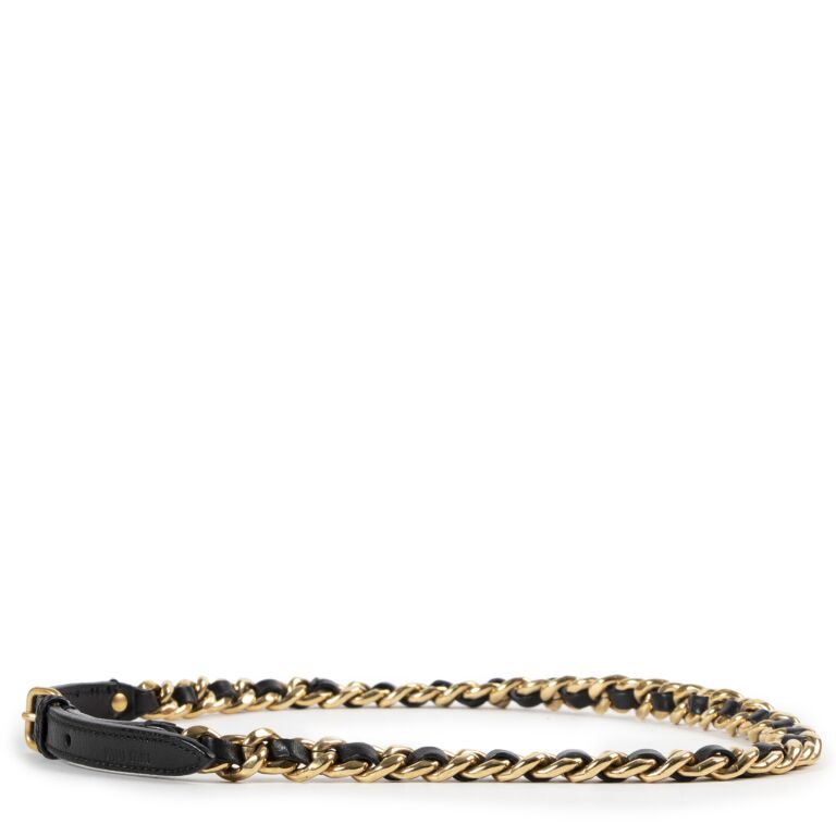 Black and gold chain belt clearance