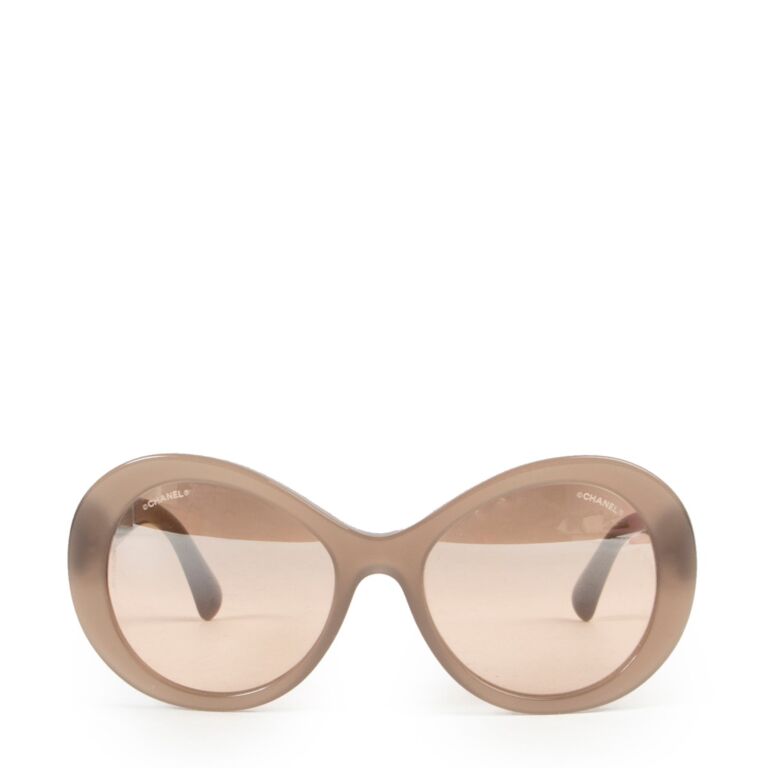 Chanel Beige Sunglasses Labellov Buy and Sell Authentic Luxury