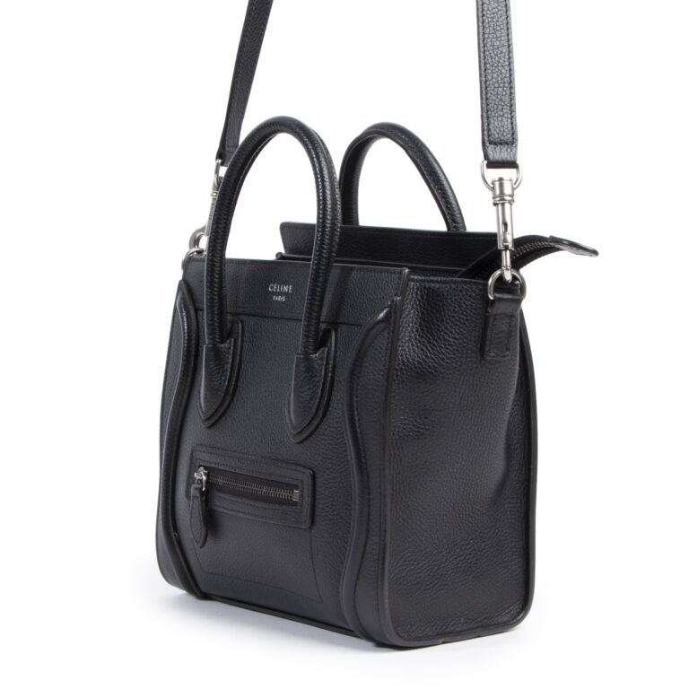 Celine Black Nano Luggage Tote Labellov Buy and Sell Authentic Luxury