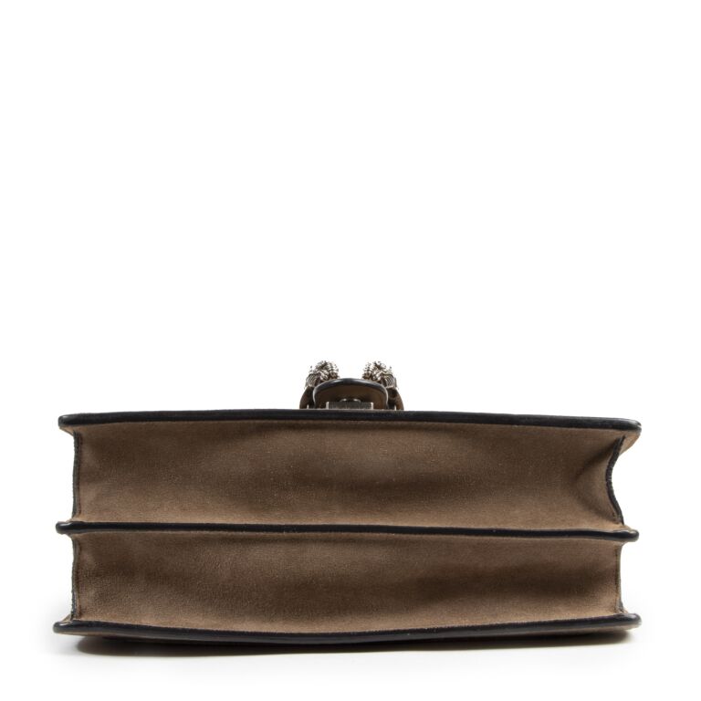 Brown Suede & Black Calfskin Leather Vintage Dionysus Shoulder Bag