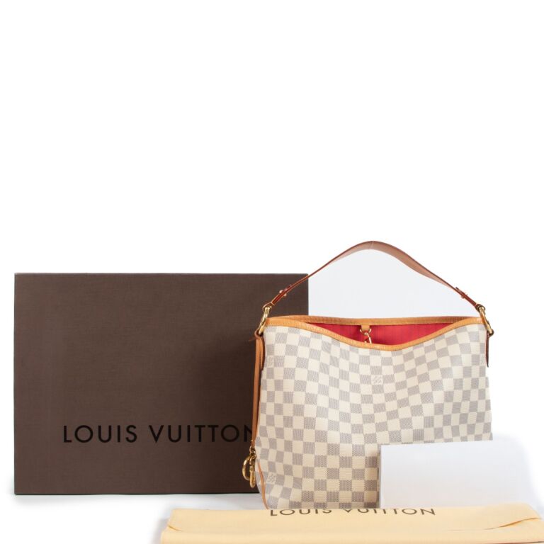 Vintage Authentic Louis Vuitton White Damier Azur Delightful Pm France