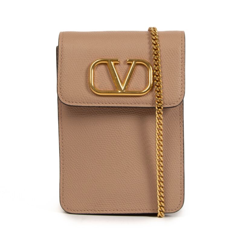 Valentino Garavani Pink Phone Pouch Crossbody Bag Labellov Buy and Sell Authentic Luxury