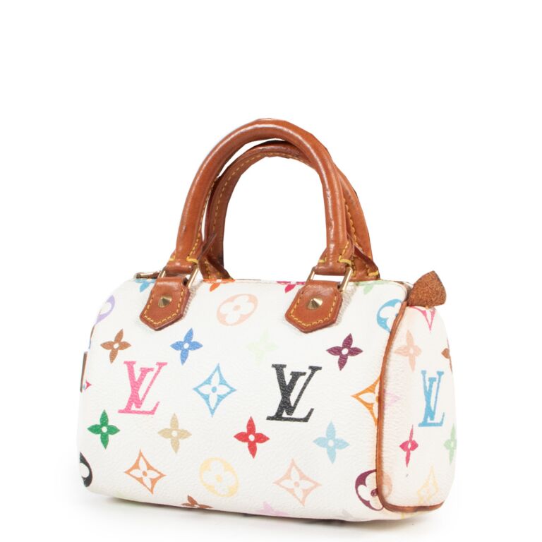 Louis Vuitton White Mini Speedy Murakami Multicolor Top Handle Bag at  1stDibs  white mini louis vuitton bag, louis vuitton mini speedy  multicolor, micro speedy bag charm