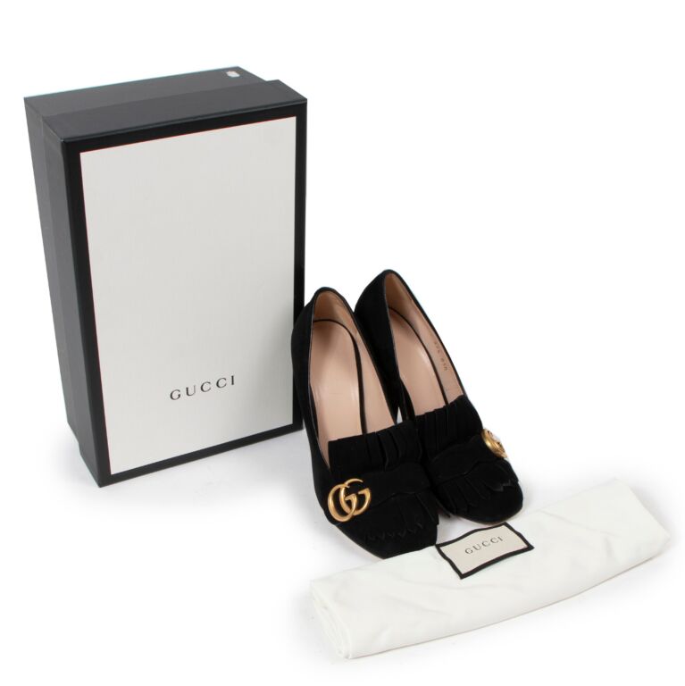 Gucci marmont suede pumps 2025
