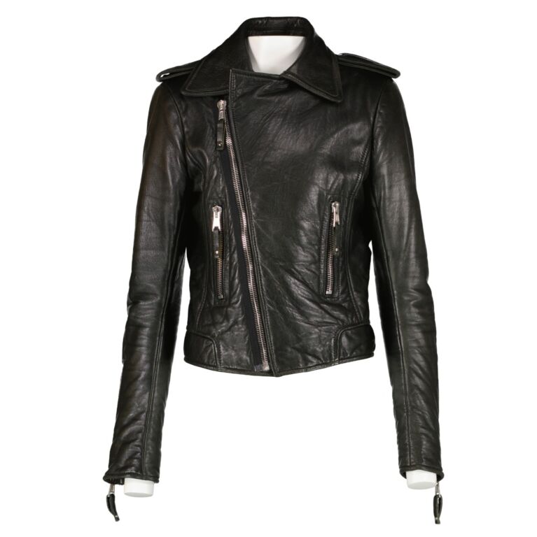 Balenciaga perfecto leather jacket top