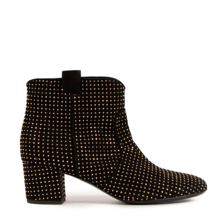 Laurence Dacade Black Crystal Boots Size 40 Labellov Buy and Sell Authentic Luxury