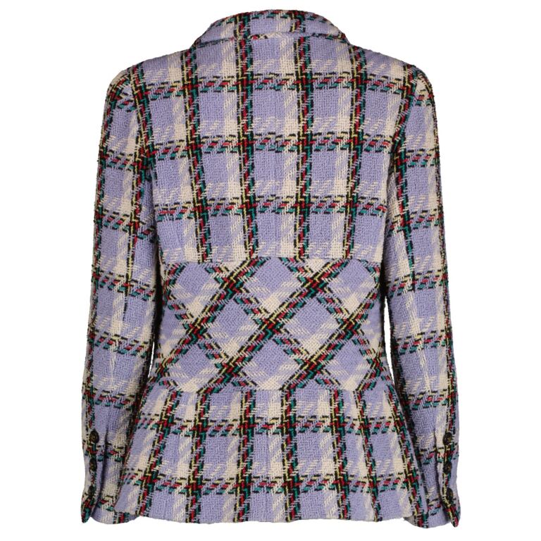 ジャケット・アウター mideal spring tweed over jacket gleen Chanel Spring 1995 Orange and White Sequined Tweed Jacket