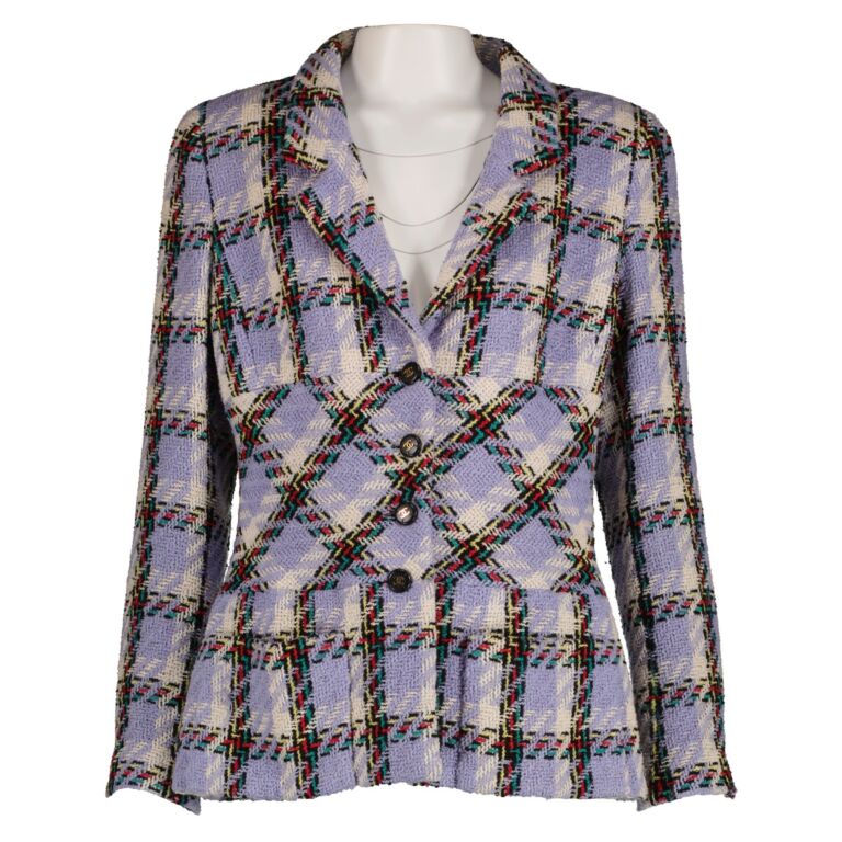 Chanel plaid jacket sale