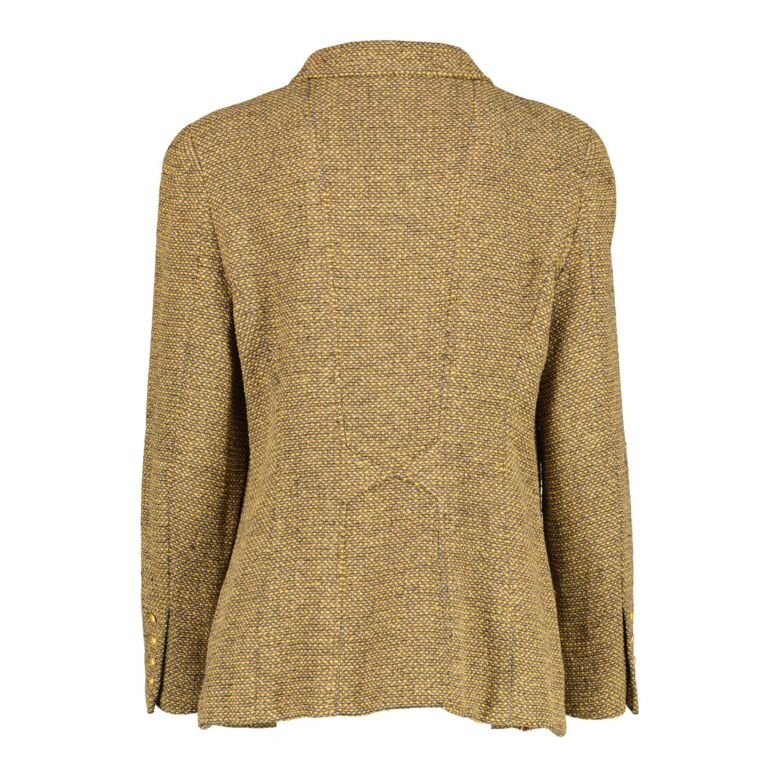 CHANEL Pre-Owned 1996 Belted Tweed Jacket - Farfetch