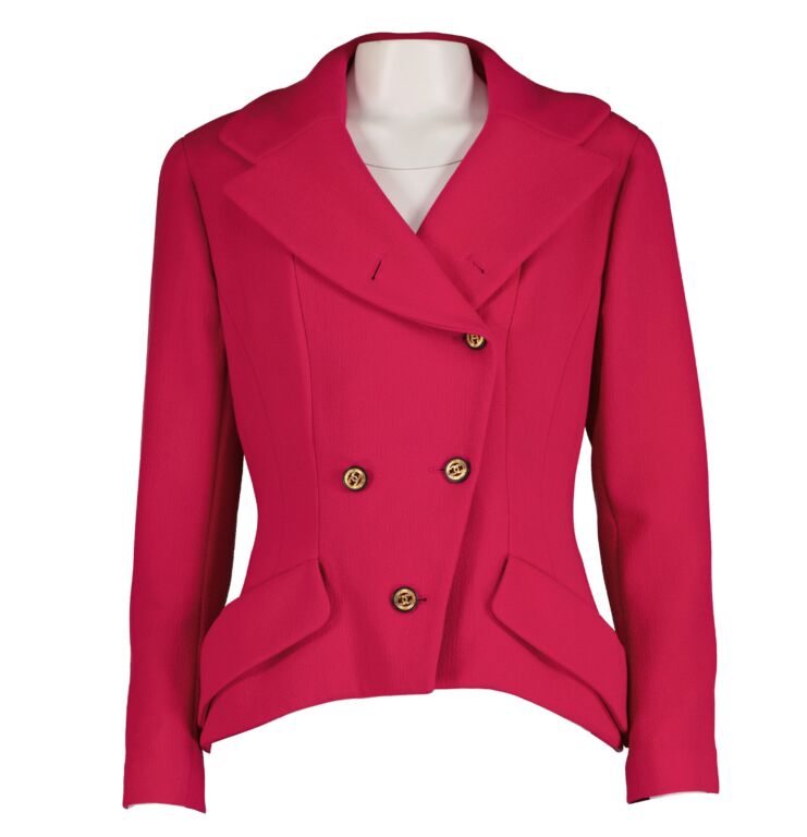 Chanel Fall Winter 1991 Runway Hot Pink Blazer Jacket Labellov