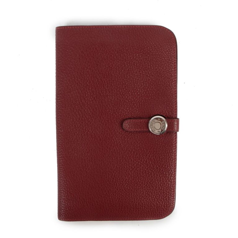 Hermes Dogon Duo Wallet Rouge H Togo PHW Labellov Buy and Sell Authentic Luxury