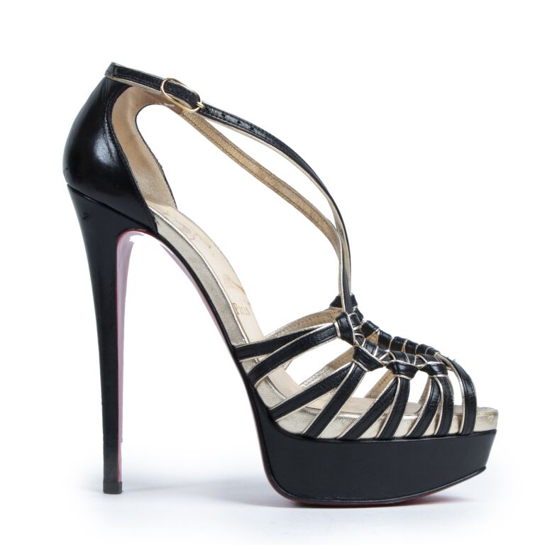 Black peep online toe louboutins