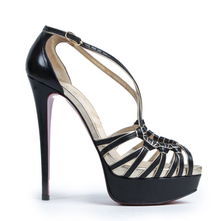 Dolly 09 Platform Strap Sandal Black Patent Demonia