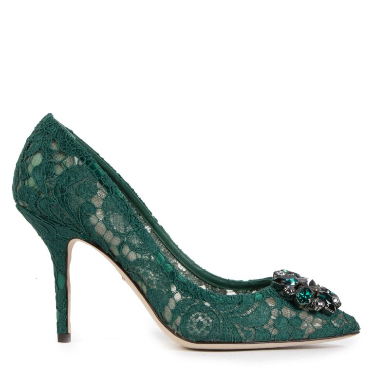 Dolce & Gabbana Taormina Crystal Lace Pumps - Size 38 Labellov Buy and ...