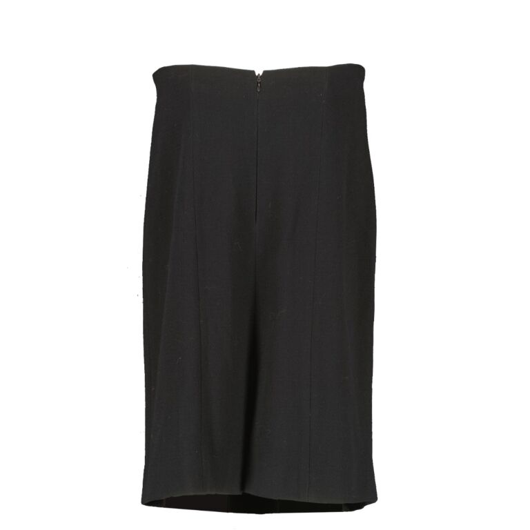 Chanel Vintage Black Velvet Trim Skirt Labellov Buy and Sell Authentic Luxury