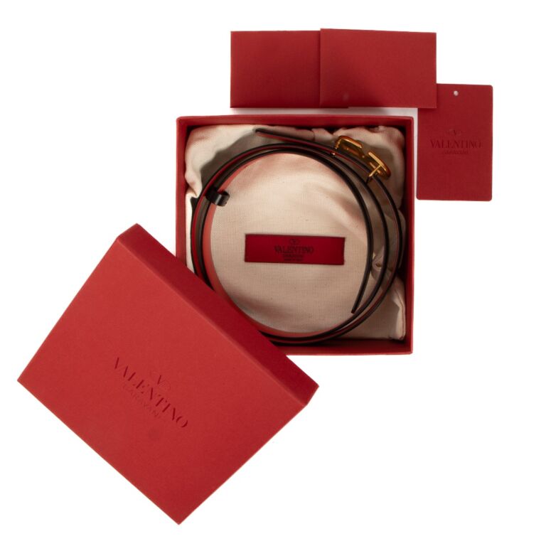 【希少！！】 Reversible V-Logo Red And Black Valentino Belt Size - 20mm 小物