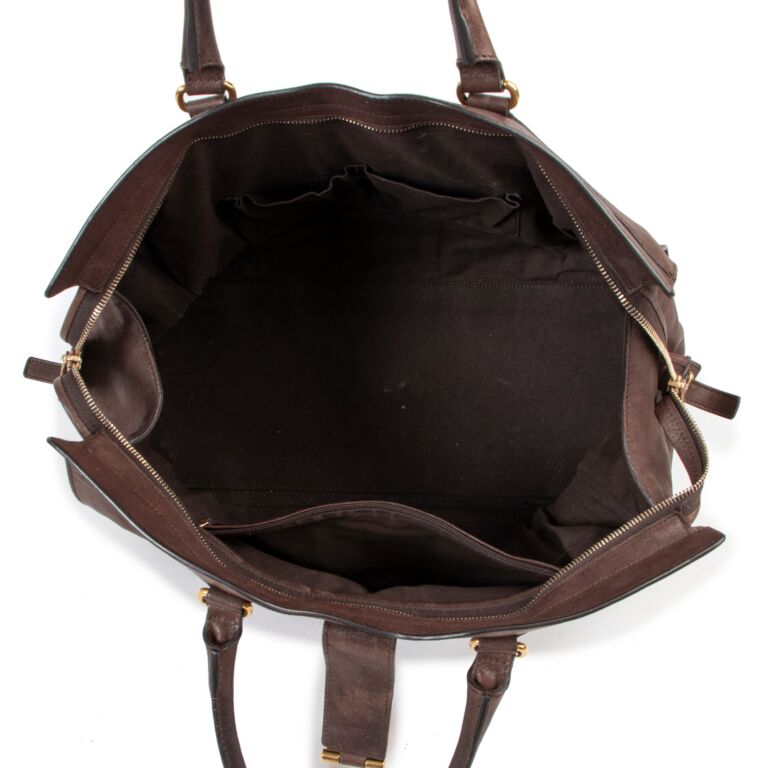 Yves Saint Laurent Brown Cabas ChYc Large Handbag ○ Labellov  