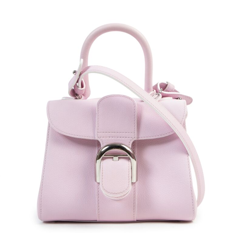 ハンドバッグ DELVAUX Brillant mini silk pink Delvaux Brillant MIni Pink Nakuru + Strap ○ Labellov ○ Buy