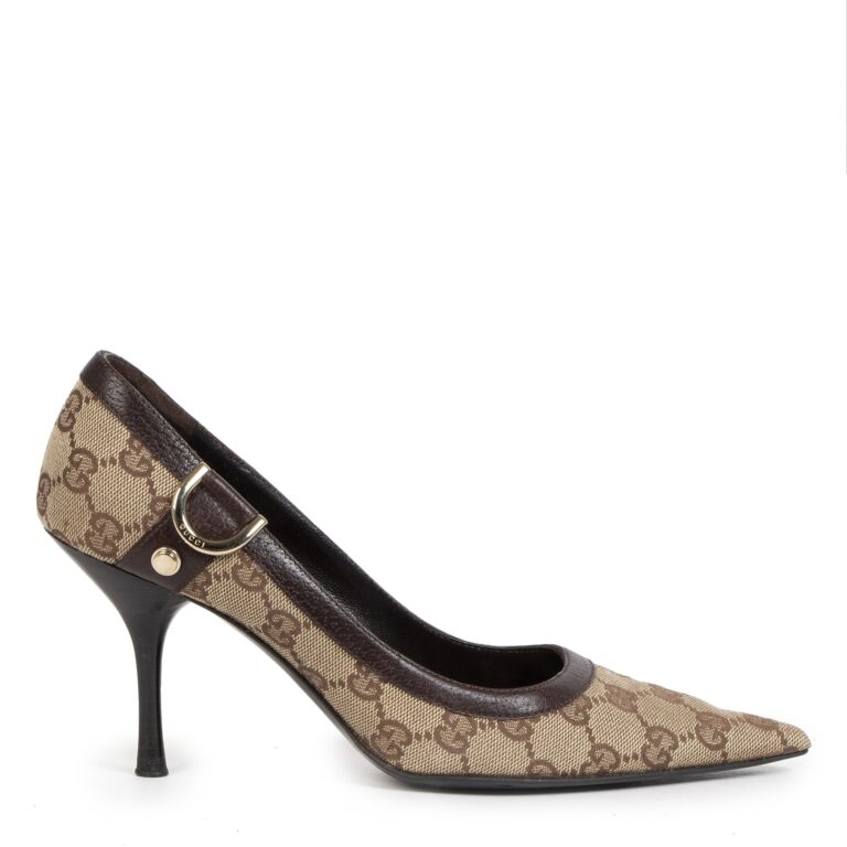Gucci Monogram Pumps Size 37 5 Labellov Buy and Sell Authentic Luxury