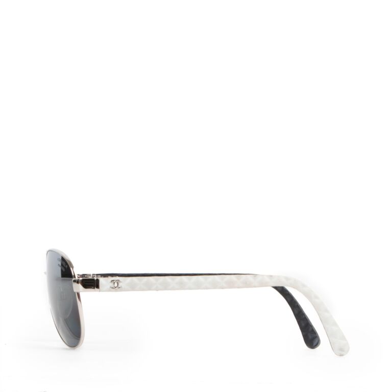 Chanel hotsell white sunglasses