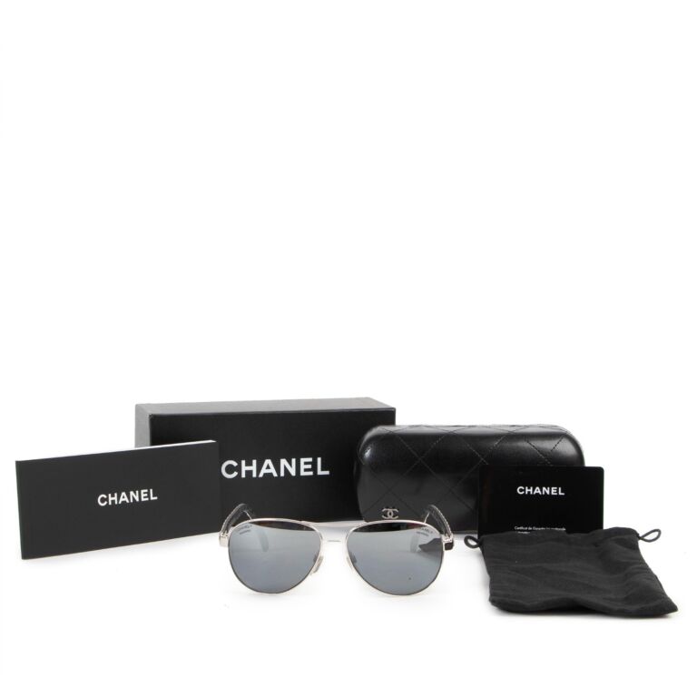 Chanel White Polarized Aviator Sunglasses Labellov Buy and