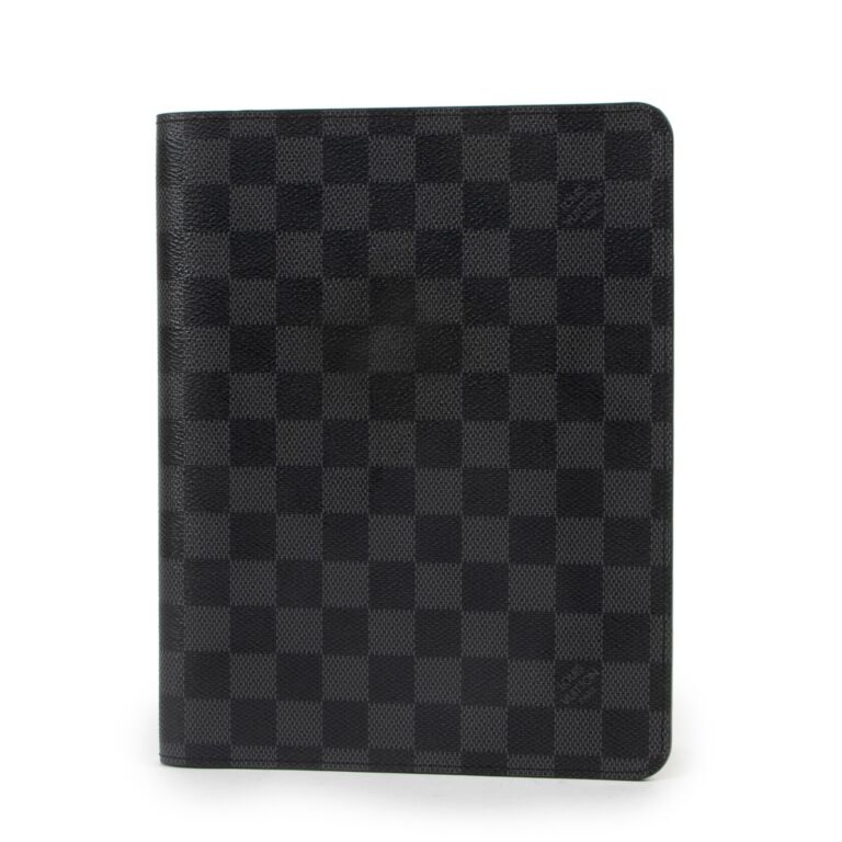 Louis Vuitton Desk Agenda Cover Noir R20974 Damier Graphite