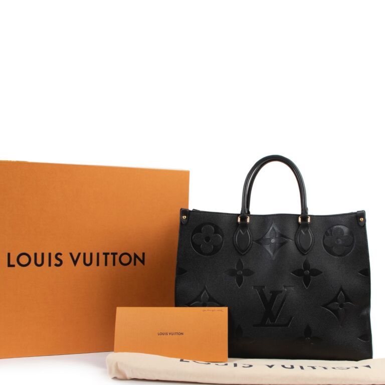 Louis Vuitton Black Monogram Empreinte Onthego GM Top Handle ○ Labellov ○  Buy and Sell Authentic Luxury