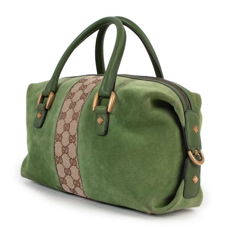 Green suede gucci bag store