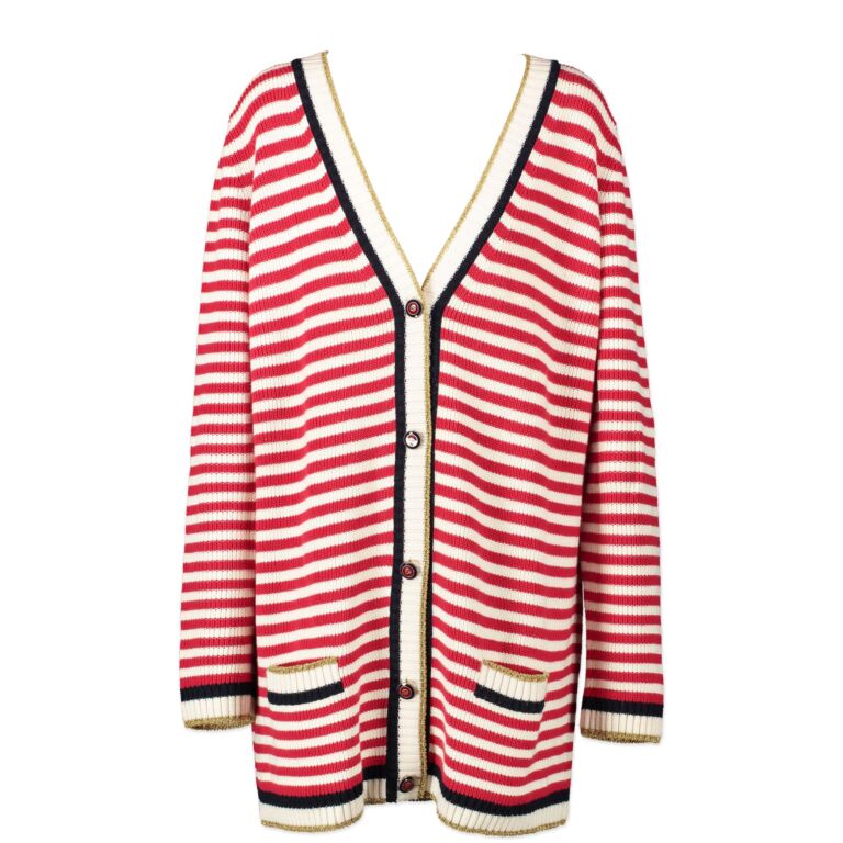 Gucci top striped cardigan