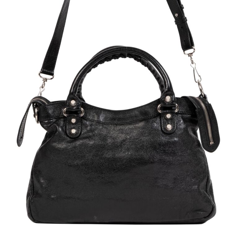 【送料&関税込】Balenciaga Black Leather Handbag Balenciaga First Handbag in Black Leather – Fancy Lux