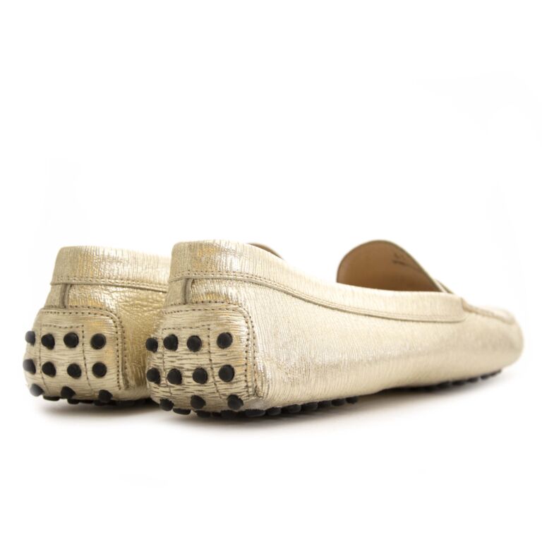 Tod's gold clearance loafers