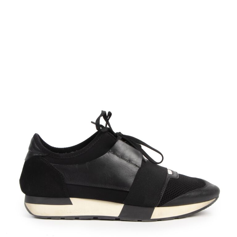Balenciaga Black Race Runner Sneakers - size 41 Labellov Buy and Sell ...