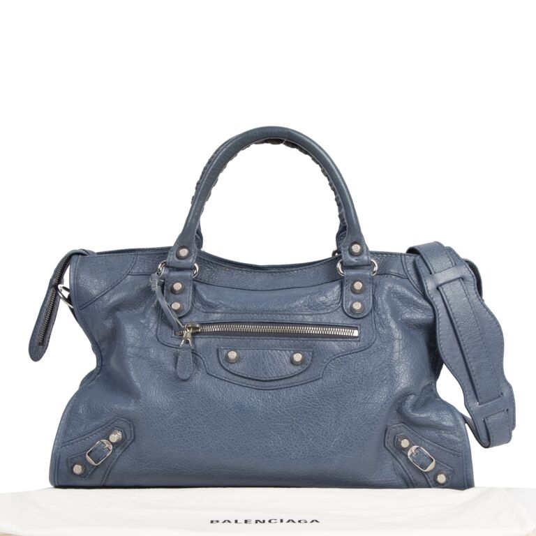 Balenciaga Blue Persan City Bag ○ Labellov ○ Buy and Sell Luxury