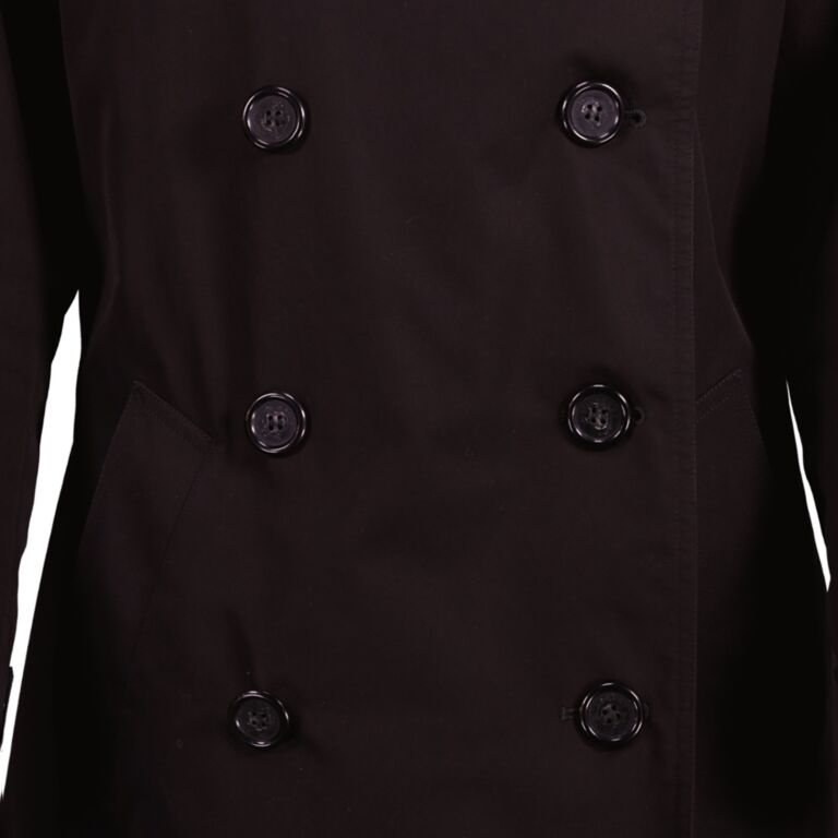 Black burberry trench coat women's hot sale