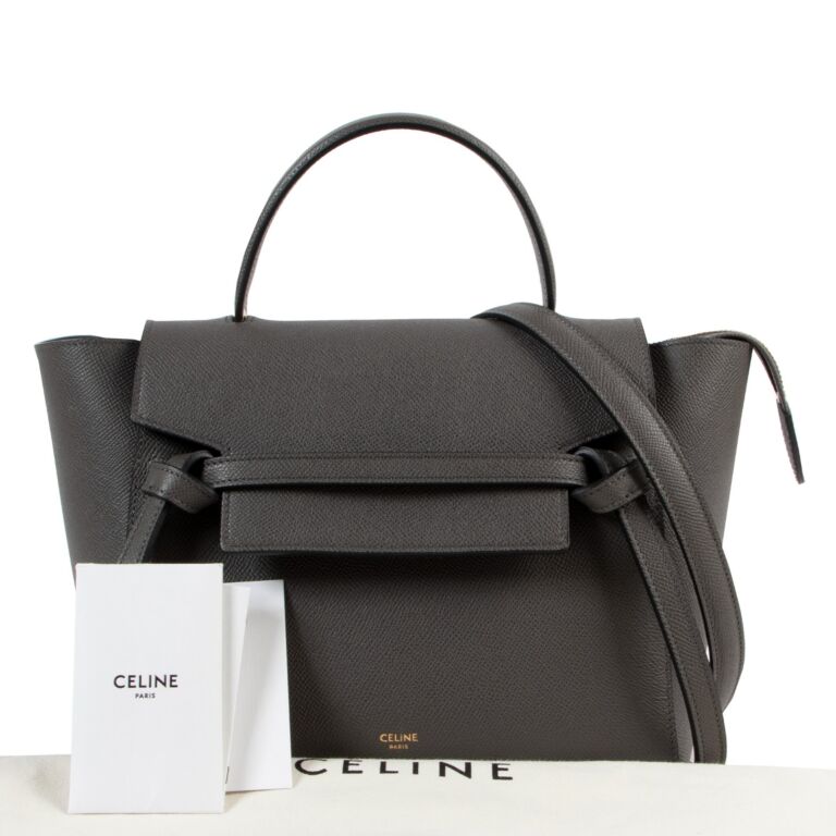 Celine Grey Micro Belt Bag ○ Labellov ○ Buy and Sell Authentic Luxury
