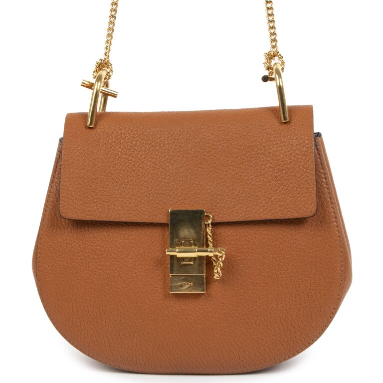 Chlo Tan Grained Calfskin Medium Drew Bag Labellov Buy and