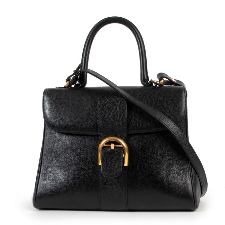 Delvaux Black Brillant MM Shoulder Bag Labellov Buy and Sell