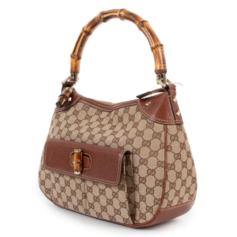 Gucci Limited Edition GG Canvas Bamboo Shoulder Bag