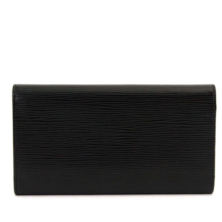 Louis Vuitton Black, Pattern Print Porte Trésor International Wallet