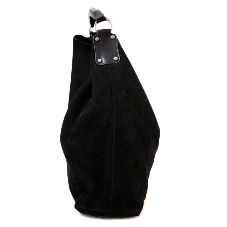 Balenciaga Black Suede B. Hobo Bag ○ Labellov ○ Buy and