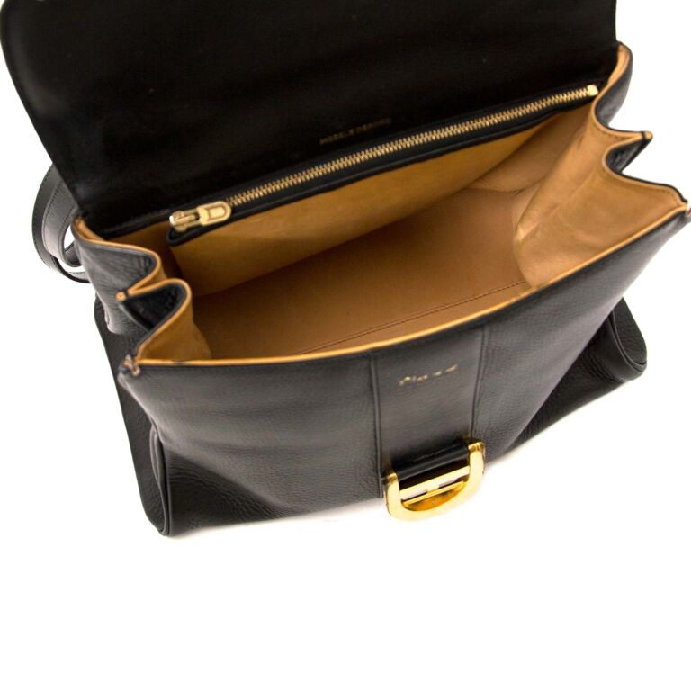 Delvaux Lé Brillant MM - Black Handle Bags, Handbags - DVX22792