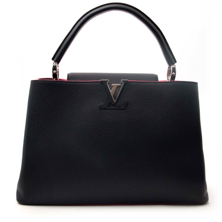 LOUIS VUITTON Capucines Size MM Noir/Pink M42259 Taurillon Leather– GALLERY  RARE Global Online Store