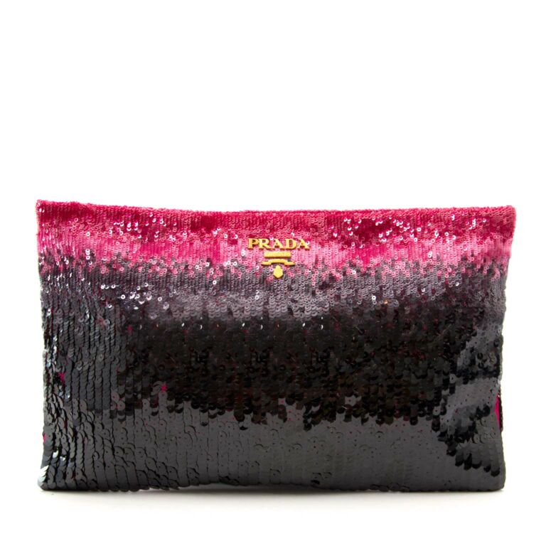 Prada cheap sequin clutch