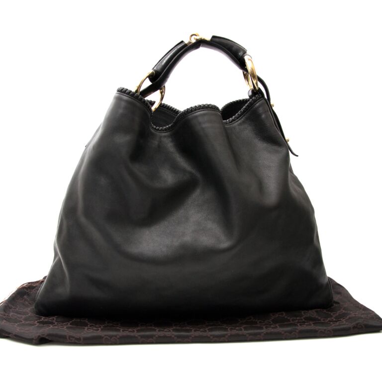 Gucci leather horsebit hobo outlet bag