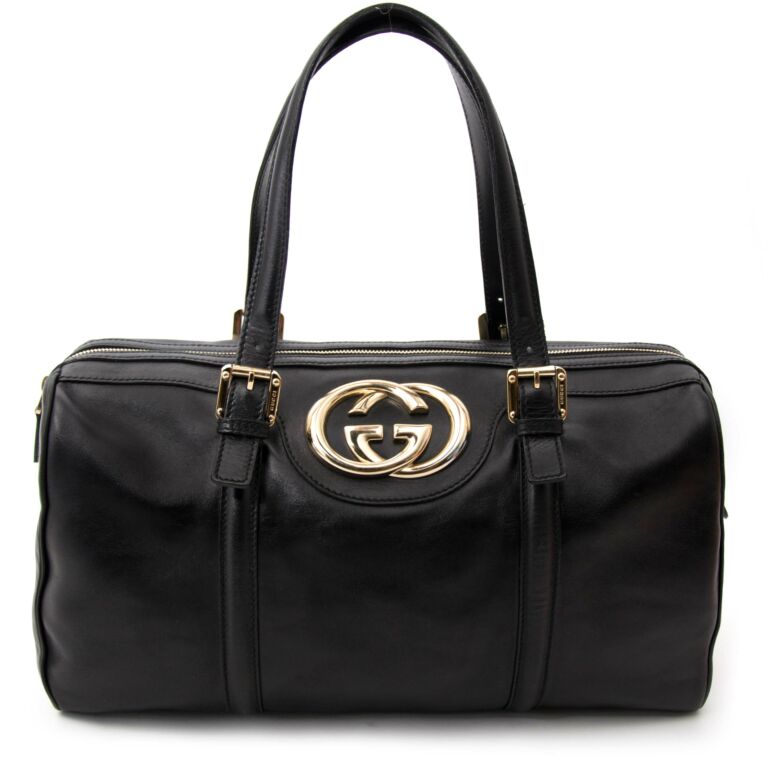 Gucci black shopper bag top