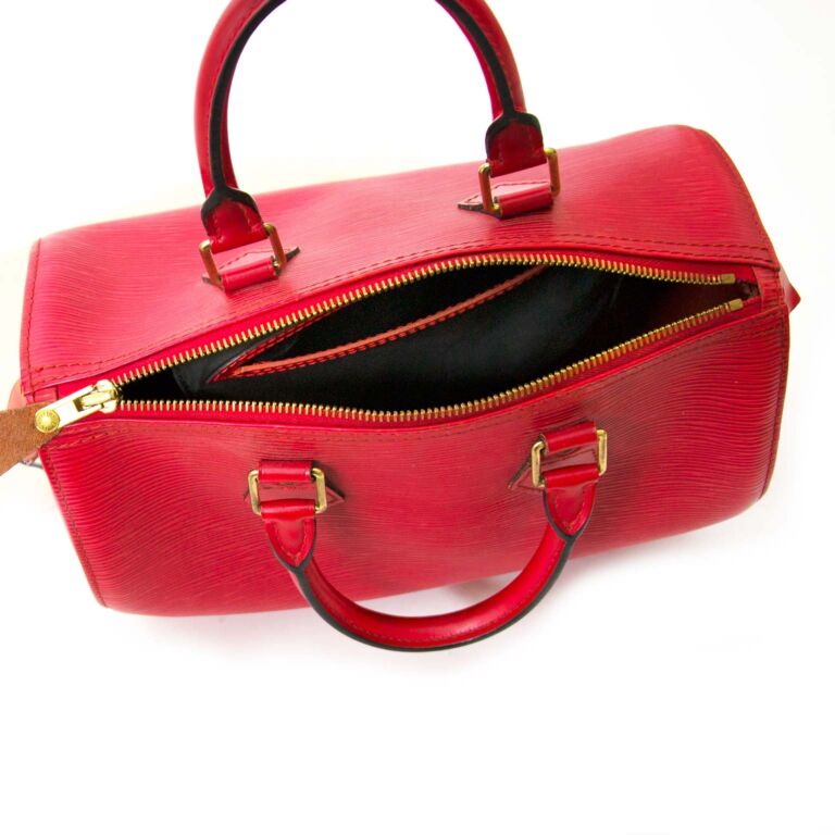 Louis Vuitton Red Epi Leather Speedy Bag ○ Labellov ○ Buy and